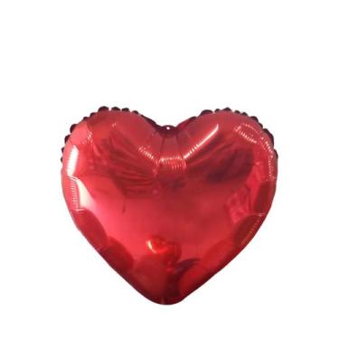 Imagem de Balão de Coração Vermelho - 18 Polegadas - 50 Unidades - Extra Festas