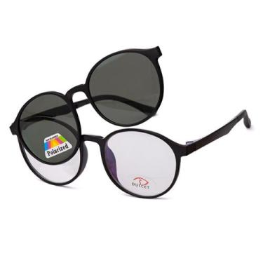 Imagem de Armação Óculos Grau Feminina Redondo Aria Clipon 2 Em 1 - Palas Eyewea