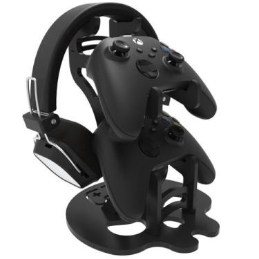 Imagem de Suporte de Mesa para 2 Gamepad e um Headset Compatível com Controles d