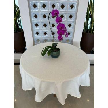 Imagem de Toalha De Mesa Redonda 6 Lugares 1,80m - TERRA DECOR, Palha