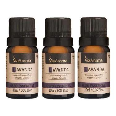 Imagem de Óleo Essencial Lavanda 100% Puro Natural Via Aroma 3unidades