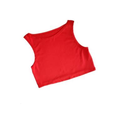 Imagem de Cropped regata básica lisa top sem bojo fitness - RAYS MODA, Vermelho,