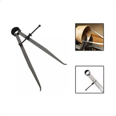 Imagem de Compasso Interno Ponta Curva Medida Para Diâmetro 10 Pol Aço - EDA