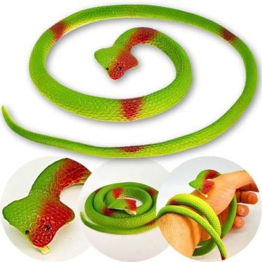 Imagem de Cobra de Borracha Elastica de Brinquedo Pegadinha Assustar - Toys