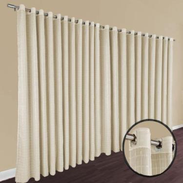 Imagem de cortina pé direito blackout Mix 5,50 x 3,20 ilhios marrom - Bravin Cor