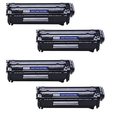 Imagem de Kit 4x Toner Compatível 12A Q2612A 1010 1020 1022