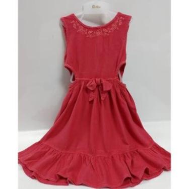 Imagem de Vestido Infantil Menina Viscose Bordado Paraiso Verão 15643-Feminino