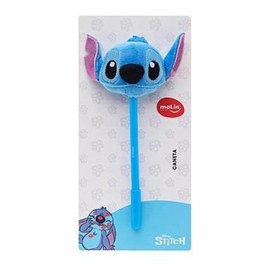 Imagem de Caneta Esferográfica 0.7 Face Plush Stitch Azul 21301 - Molin