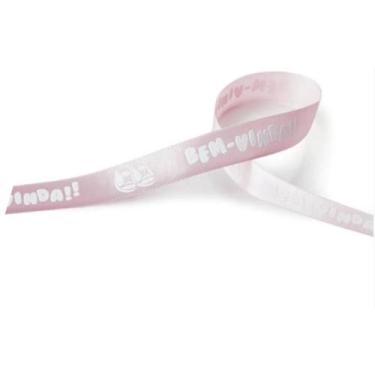 Imagem de Fita de cetim Rosa 15 mm Chá de Bebê Nascimento Bem Vinda COR 077 10 m