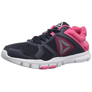 Imagem de T nis infantil Reebok Yourflex Train 10, Collegiate Navy/Twisted Patent, 3 Little Kid
