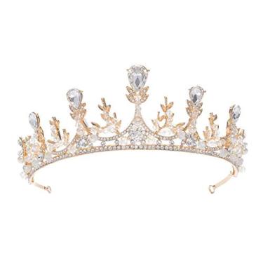 Imagem de Tiara de coroa de cabelo, acessórios de cabelo de noivado e casamento para mulheres, coroas de princesas de noiva, presentes, outros, outro