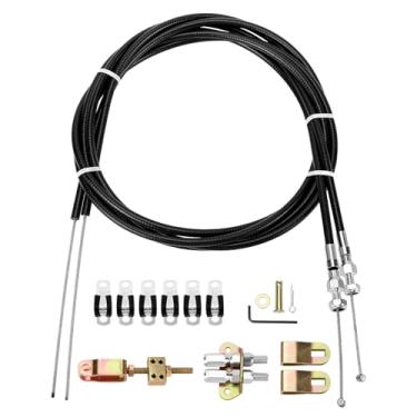 Imagem de 330-9371 Kit completo de cabo de freio de estacionamento de emergência universal de disco traseiro/tambor de 279,4 cm de comprimento com uma bainha longa de 246,4 cm Conjunto de freio E substituição #