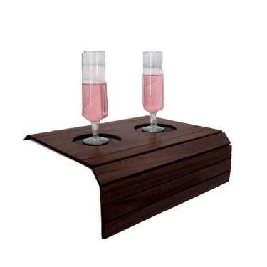 Imagem de Esteira Bandeja Com Porta Copos Para Sofá Tabaco Gran Belo