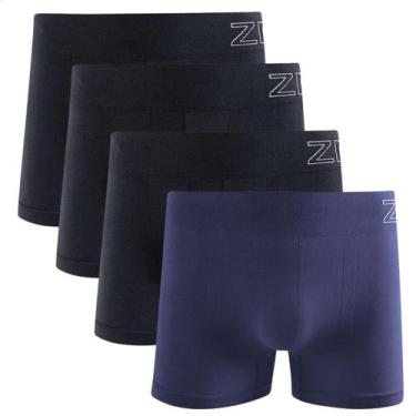 Imagem de Kit 4 Cueca Boxer Masculina Zee rucci Microfibra Poliamida Original - 