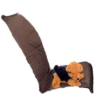 Imagem de Capa Protetora para Banco de Carro, Impermeável Universal, Dianteiro e Traseiro, Unidade e Kits de 2 e 3 Peças, Microfibra Matelada (Marrom, Dianteiro Padrão)