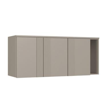 Imagem de Módulo Guarda-roupa Aéreo 3 Portas Queen Elegance Níquel Canelado