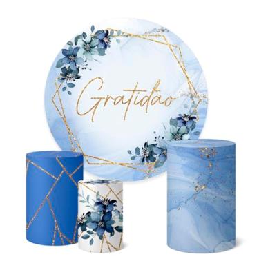 Imagem de Trio Capas Cilindro + Painel Redondo 1,50m Gratidão (K1GRA0003)