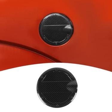 Imagem de PDKLIN Capa de porta de tanque de combustível Nitro para tampa de gás para Jeep Liberty/Dodge Nitro 2007-2012 para Grand Commander 2006-2010, acessórios externos de fibra de carbono preta, 1 peça