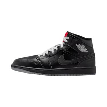 Imagem de Nike Tênis masculino Air Jordan 1 Mid SE, Preto/Preto-Branco-Lobo Cinza, 42