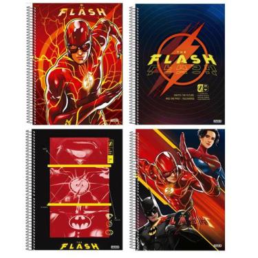 Imagem de Caderno Espiral Capa Dura 01 Matéria - 80 Folhas - The Flash - São Dom