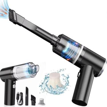 Imagem de Aspirador De Po Portatil Sem Fio Mini Limpador Casa Carro Soprador 3 Em 1 Multifuncional Automotivo Sofa Casa Recarregav
