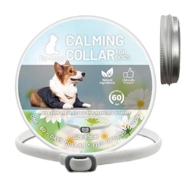 Imagem de Rrlihjgu Coleira De Feromônios Para Cães | Coleira Calmante Ajustável - Difusor De Longa Duração Para Treinamento De Todas As Raças Diariamente Pequeno Médio Grande Filhote
