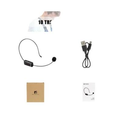 Imagem de Microfone Sem Fio Condensador FM 87-108MHz Para Ensino, Reuniões, Guia