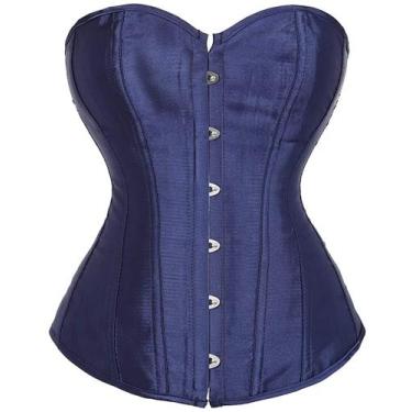 Imagem de Bodysuit de espartilho ADELCE azul marinho com cadarço Overbust 2GG fe