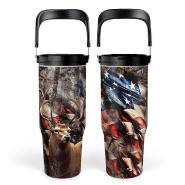 Imagem de Copo para beber SANDJEST Copo de caça de 30 onças em aço inoxidável