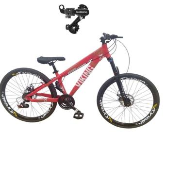 Imagem de Bicicleta 26 VikingX Tuff25 21v Cambio Traseiro Shimano Freeride Disco Mecânico Pneu Slick 1.50-Unissex