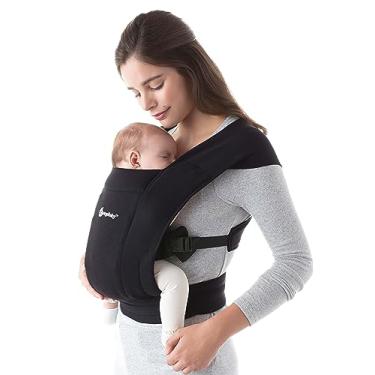 Imagem de Canguru Bebê 3 Posições Ergonômico Embrace Knit Preto Ergobaby