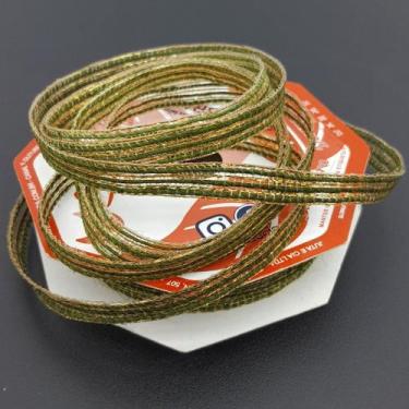 Imagem de Rolo Fita Juta Verde Gold Decoração Natal 10mm 10m Kit 10pçs - Genéric