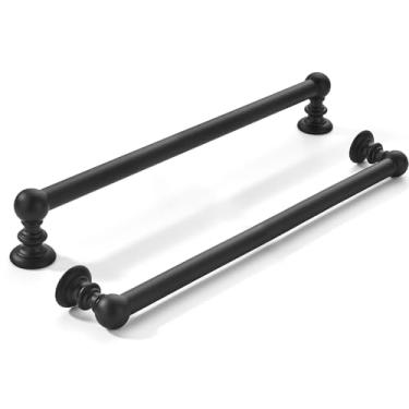 Imagem de khtumeware Pacote com 10 puxadores de armário preto fosco central de 8 polegadas (203 mm) para gavetas, penteadeira, alça de banheiro