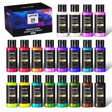 Imagem de Conjunto de tinta acrílica ARTME Iridescent 20 Chameleon Colors 60mL