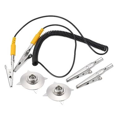 Imagem de Cabo de aterramento antiestático ESD com garra jacaré para eliminar condutores eletrostáticos