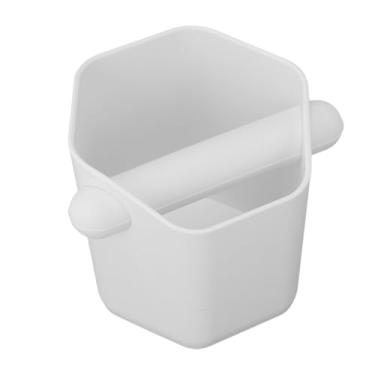 Imagem de SUNGOOYUE Caixa de Batida de café Antiderrapante, Prisma Hexagonal de Capacidade de 600ml, Design Silencioso, Material ABS para Amantes de café (Branco)