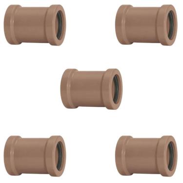 Imagem de Luva De Correr 20Mm Pvc Encanamento Conexão Kit 05 Un