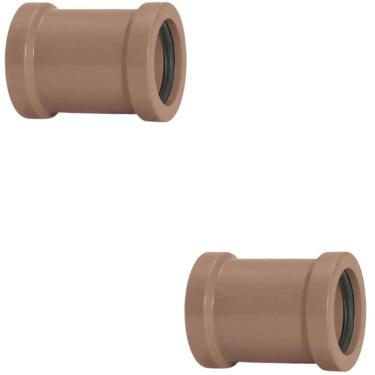 Imagem de Luva De Correr 50Mm Pvc Encanamento Conexão Kit 02 Un