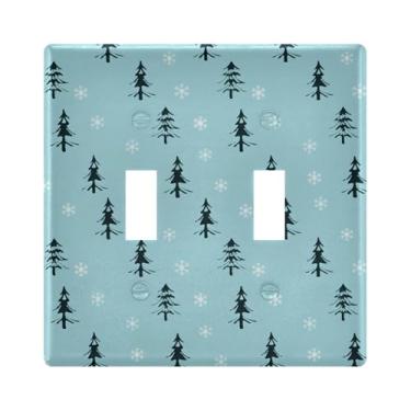 Imagem de Burbuja Capa de placa de parede para interruptor de luz de árvore de Natal, placa decorativa de parede, parafusos incluídos, 2 faixas