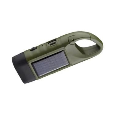 Imagem de Lanterna De Emergência Portátil Com Manivela E Energia Solar 3LED Para