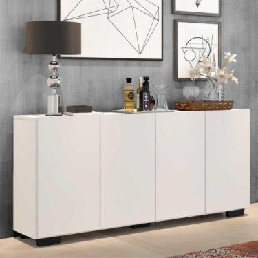 Imagem de Aparador Buffet Multimóveis Veneza 4 Portas FG3557 Branco/Preto