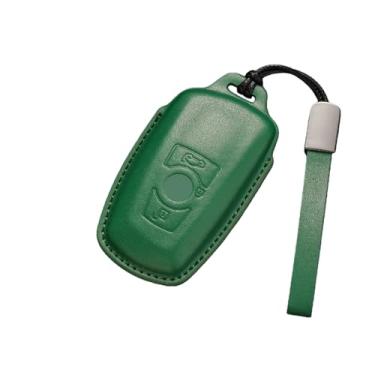Imagem de Capa para chave de carro, protetor de suporte, compatível com BMW 1 3 5 7 Série X1 X3 X4 X5 F10 F15 F16 F20 F30 F18 F25 M3 M4 E34 Acessório(A-green keyring)