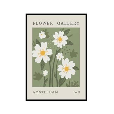 Imagem de Picasso Matisse Flor Bauhaus William Morris Arte de Parede Pintura em Tela Mercado de Flores Galeria Cartazes Impressões Modernas para Decoração de Sala de Estar (SKU1,40.6x60 cm), Moldura de foto