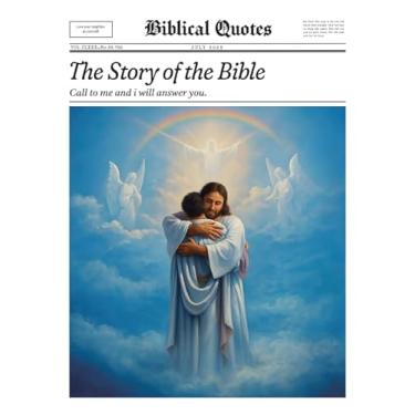 Imagem de Arte de parede com retrato de Jesus - decoração cristã inspiradora, tamanho 30,5 x 40,6 cm, moldura de madeira feita de carvalho natural, decoração de tela de título vintage, adequada para uso em sala