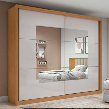 Imagem de Guarda-roupa Casal 100% MDF 2 Portas 6 Gavetas Easy Max Com Espelho Am