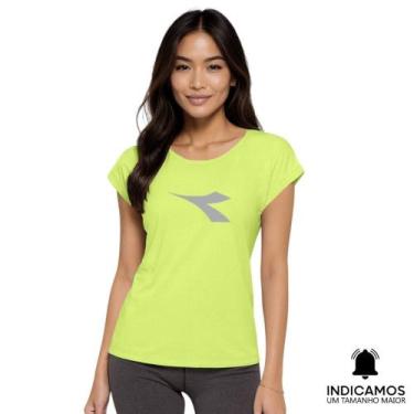 Imagem de Camiseta Diadora Big Logo Feminina - Verde Lima M, Verde lima, M