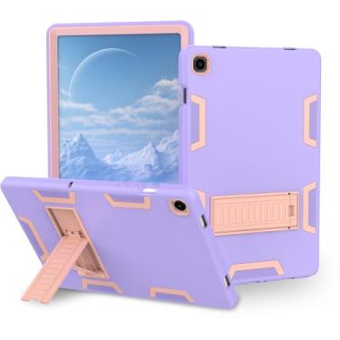Imagem de SPIUST Para Samsung Galaxy Tab A9+/A9 Plus 28.9 cm 2023, capa resistente à prova de choque, capa com suporte integrado para tablet Tab A9+ (roxo/rosa)