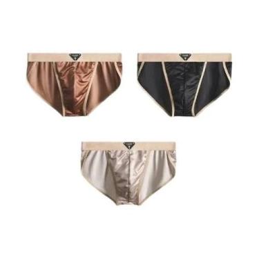 Imagem de Cuecas Masculinas De Seda Gelada Semelhante Ao Cetim, Verão, Suaves, R