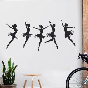 Imagem de Adesivo de parede Ballet Dancer PVC autoadesivo 30x80cm - yiweisai