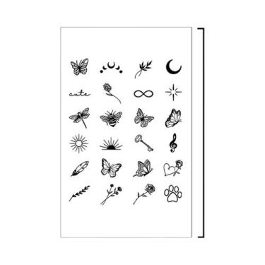 Imagem de Adesivos De Tatuagem Temporária À Prova d'Água Para Mulheres Com Padrõ